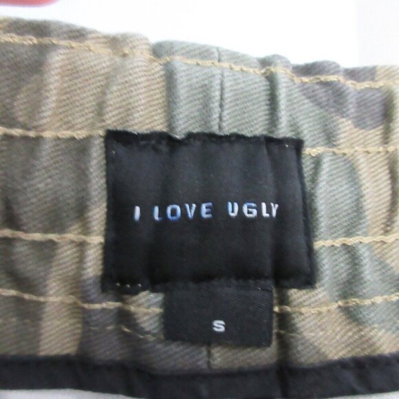 I Love Ugly Hi Stranger Women's Camo Joggers Pants Pull On Drawstring S 700 - Picture 3 of 12